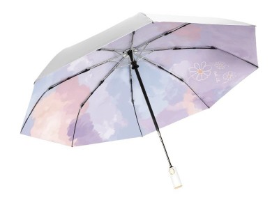 彩色全自动雨伞折叠伞晴雨两用遮阳