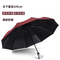 商务加大版伞男女通用十骨折叠抗风伞挡风雨伞双人太阳伞经典伞