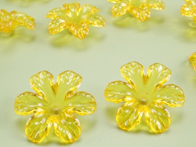 31mm发财树六角花瓣太阳花托diy手工
