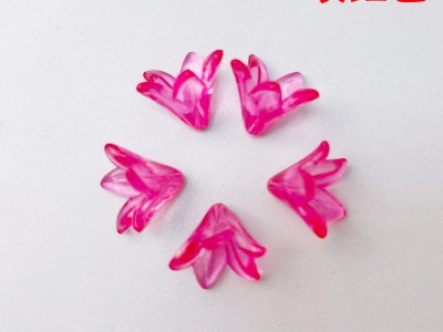 抖音热销亚克力透明百合花diy手工串