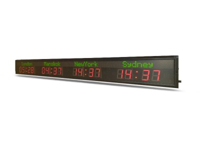 Wall Hanging City Time Zones Disp