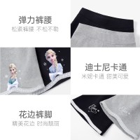 迪士尼2023秋冬新款儿童时尚打底裤冰雪奇缘女童加绒保暖外穿长裤
