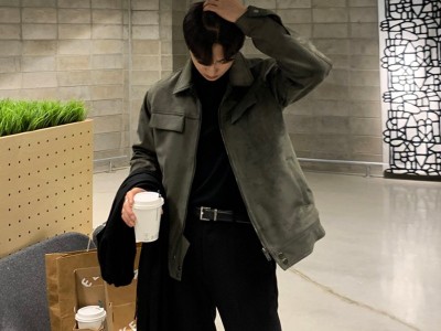 可晟服饰 春季男士短款麂皮绒夹克外