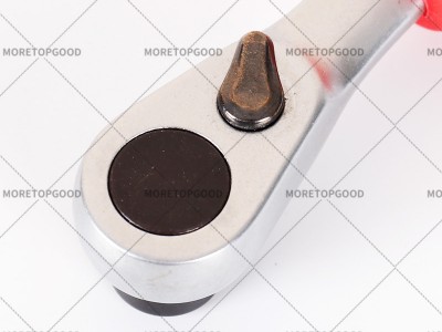 多功能棘轮扳手 红胶柄单头迷你棘轮