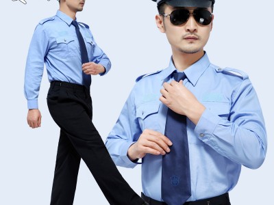 2011新款保安制服 长袖保安衬衣 新