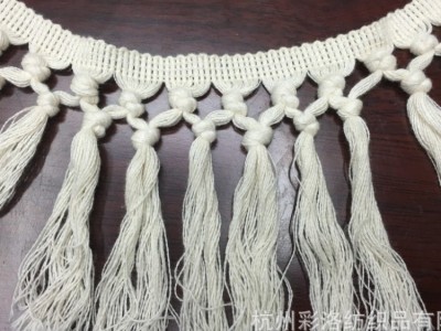 DIY舞台服装拉丁舞流苏裙摆花边棉纱