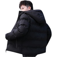 2022秋冬新款连帽棉袄韩版帅气拉链面包服加厚保暖棉服跨境棉袄男