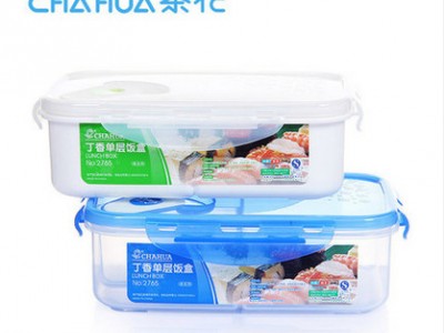 茶花丁香单层饭盒2765保鲜盒长方形