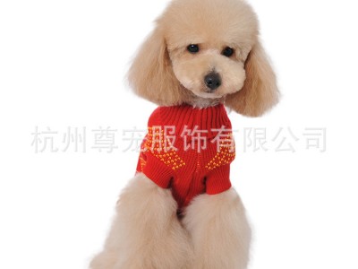 时尚宠物服饰 新款福字毛衣 多色喜