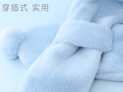 迪士尼儿童围巾冬季保暖毛绒女童防