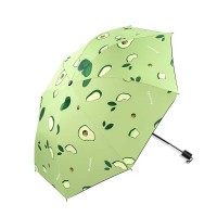 小清新时尚水果雨伞三折叠黑胶防紫外线遮阳伞晴雨两用太阳伞logo