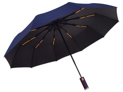 全自动雨伞女晴雨两用手电筒反向伞