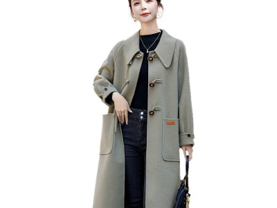 双面羊绒大衣女2023秋冬新款高级感