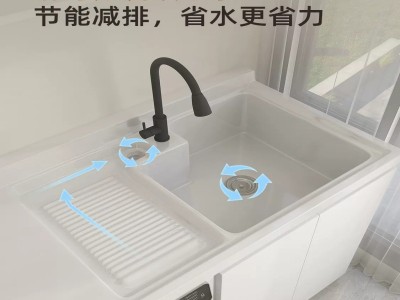 欧洛莱蜂窝铝洗衣机阳台一体柜组合