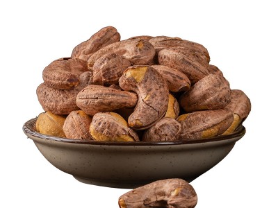 带皮紫衣大腰果仁原装进口盐焗整箱5