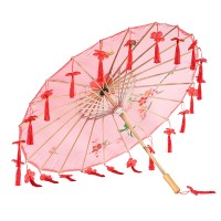 婚庆流苏伞古风油纸伞中式婚礼装饰道具唐装汉服女出嫁大红新娘伞
