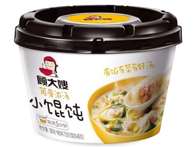 顾大嫂小馄饨宿舍吃的即食早餐速食