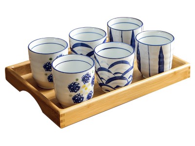 釉下彩家用陶瓷茶杯手绘功夫茶具主