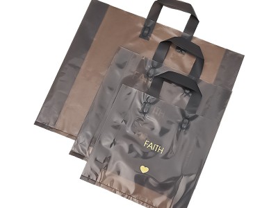 克莱因蓝服装透明手提袋LOGO礼品ins