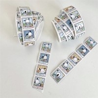ins小帕胶卷贴纸旅行场景手账diy咕卡装饰贴纸可爱卡通封口贴