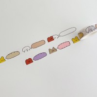 【5米】 韩国ins风 猫咪爪印小熊和纸胶带爱心蛋糕手账贴纸封口贴