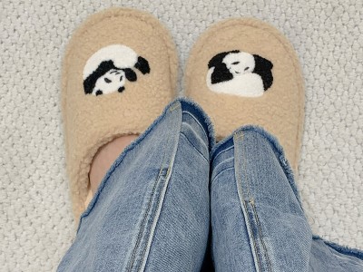 家居熊猫拖鞋室内拖鞋女家居一对静