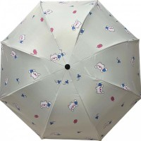 卡通黑胶挡太阳折叠遮阳三折伞防晒伞晴雨两用可挡雨防紫外线