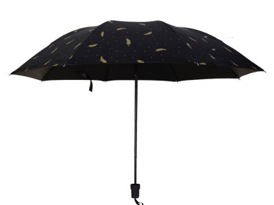雨宝雨伞批发韩国烫金羽毛太阳伞女