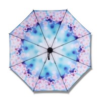 小黑伞创意黑胶防紫外线遮阳防晒太阳伞三折折叠雨伞女批发印LOGO