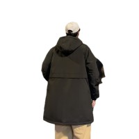 批发港仔男装冬季纯色男士中长款连帽棉潮牌羽绒服情侣装棉服外套