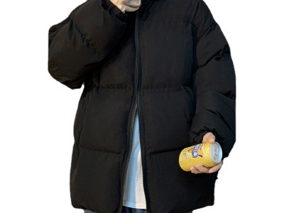 批发爆款男装冬纯色大码棉服男士宽