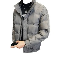 潮牌品质款大码冬新款男士纯色白鸭绒羽绒服潮男大码棉衣青年棉服