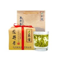 直供龙井绿茶厂家一件代发巨佳茶叶 传统牛皮纸包装250g小方包茶