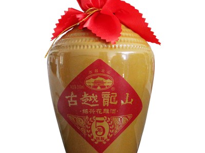 绍兴黄酒古越龙山五年陈花雕酒500ML
