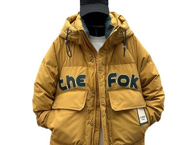 2023冬季新款连帽羽绒服男休闲加厚