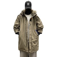 白鸭绒中长款派克羽绒服男士2023新款加厚潮牌青少年学生工装外套