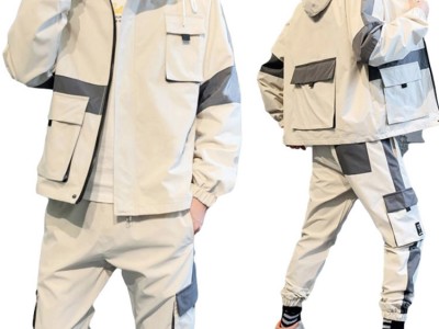 新工装夹克运动服套装男士潮流潮牌