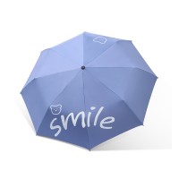 手动小熊雨伞防晒遮阳伞批发可爱卡通黑胶太阳伞杭州三折晴雨伞女