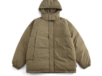 FORN3 2022冬纯色宽松中长款连帽90