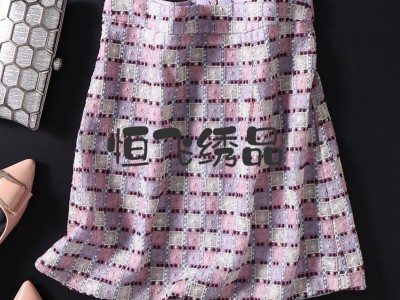 定制面料新款多色流苏蝴蝶结镂空刺