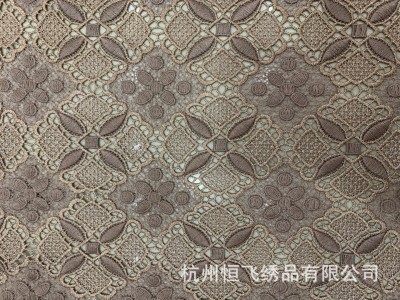 多色加密水溶精细几何花花型刺绣女