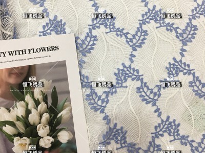 春夏清新多色水溶羽毛小叶子花刺绣