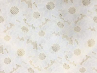 春服装精细棉布镂空立体葵花花型刺