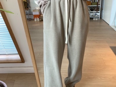 加绒厚实保暖高腰松紧舒适束脚休闲