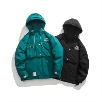 型录冬款冲锋衣工装羽绒服男潮牌连帽宽松白鸭绒抗寒锁温国潮外套