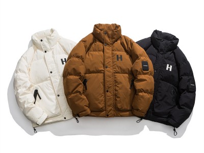 型录冬季新款日系加厚立领羽绒服男
