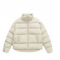 森波服饰2023秋季新品日系宽松型简约立领压格羽绒服5231W23