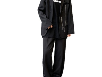 暗黑潮牌主推小西装男2021春休闲小