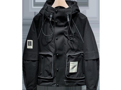 工装连帽羽绒服男冬季新款日系潮流