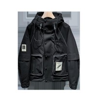 工装连帽羽绒服男冬季新款日系潮流户外高端短款加厚休闲宽松外套